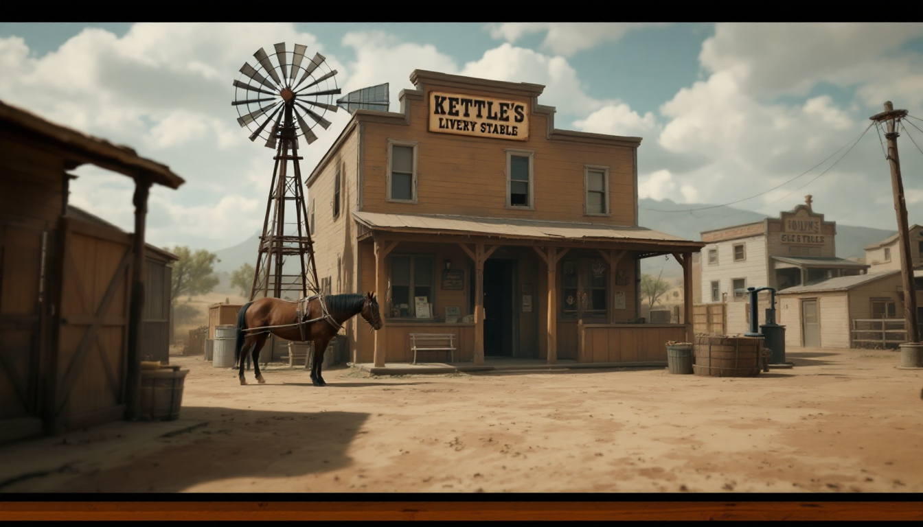 View of Kettle's Livery Stable